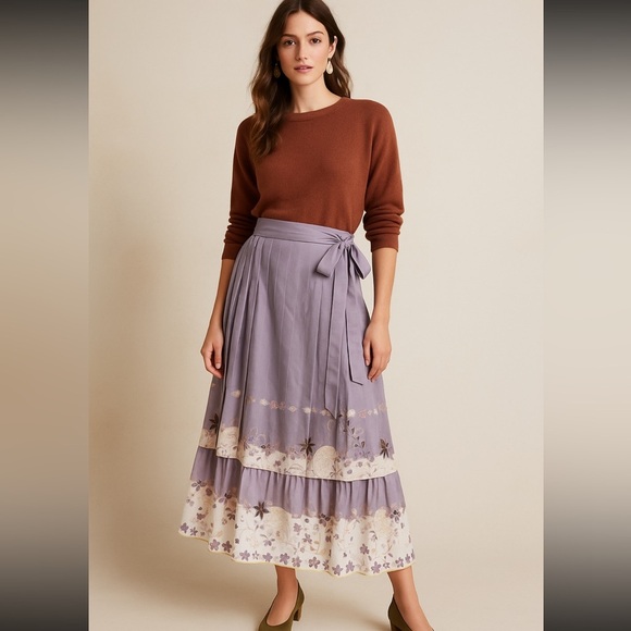 Wrap maxi skirt purple medium - Picture 1 of 5